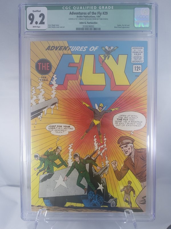 Adventures of the fly 29 CGC 9.2 Green label John G. Fantucchio pedigree label