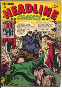 Headline #50 1951-gang wars-violence-strangulation-murder-VG