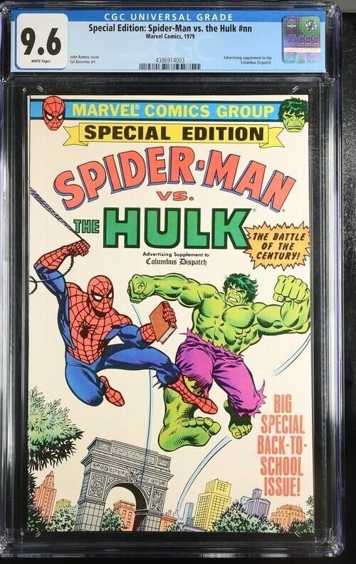 SPECIAL EDITION SPIDER-MAN VS THE HULK #NN 1979 MARVEL CGC 9.6 WHITE PAGES 4003