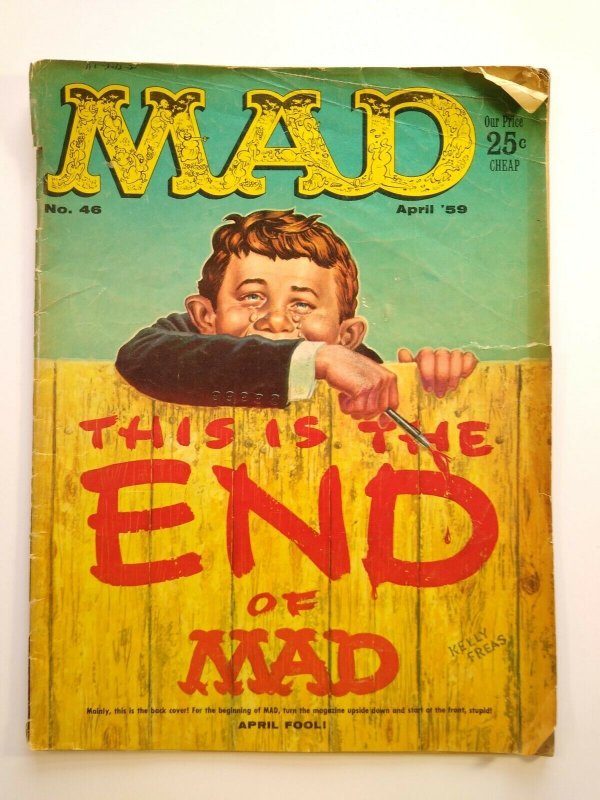 MAD Magazine April 1959 No 46 The End April Fools Television Roulette Western 