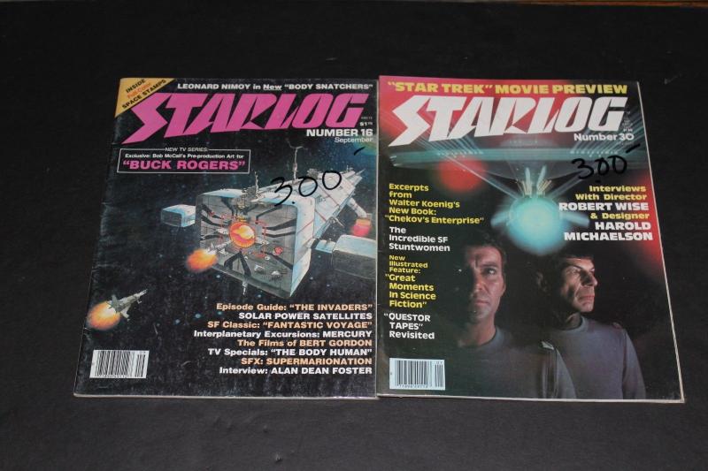 STARLOG Magazine #16 & #30 Star Trek, Buck Rogers Spock Nimoy Kirk Etc. (HX950)