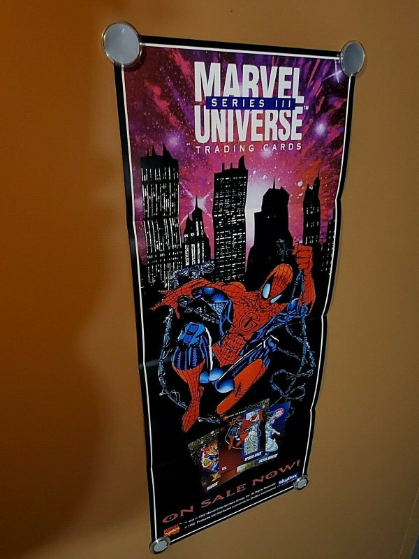 Spider Man poster Marvel Universe Trading Cards 1992 skybox  Vintage Rare  7.0