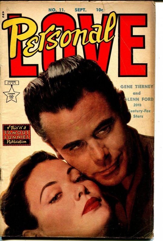 Personal Love  #11 1951-Famous Funnies-Glenn Ford-Gene Tierney-Alex Toth-VG