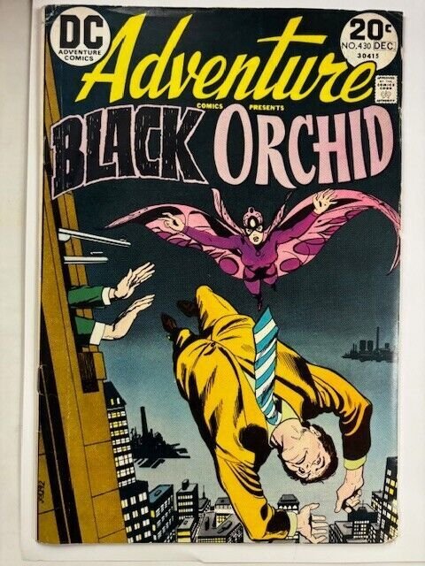 ADVENTURE #430 VG-F Dec. 1973 Black Orchid Bob Oksner cvr, Mayer Drake DeZuniga