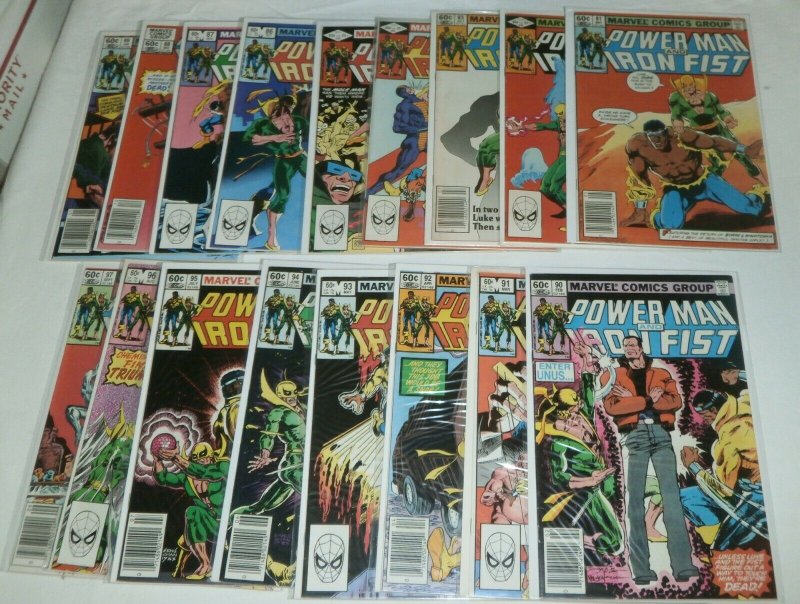 Power Man/Iron Fist #81-99,101-110,117-120,123 Luke Cage comic book lot of 34