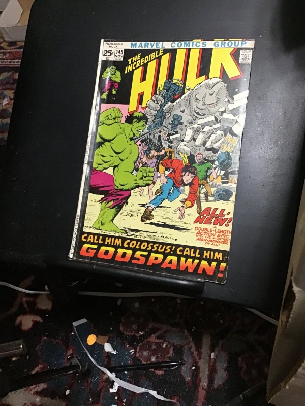 The Incredible Hulk #145 (1971) Origin retold! Giant-size! First Colossus! VF-