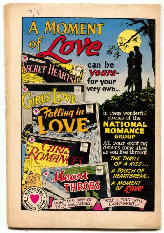 SECRET HEARTS #74 comic book 1961-DC ROMANCE-SPORTS CAR COVER vg