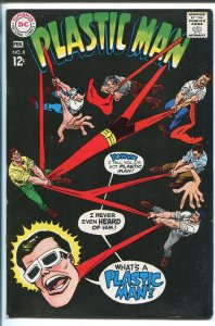 PLASTIC MAN #8 1968-DC COMICS-BLACK COVER-vf minus