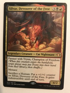 SILVAR, DEVOURER OF THE FREE : Magic the Gathering MTG card; COMMANDER  2020, NM