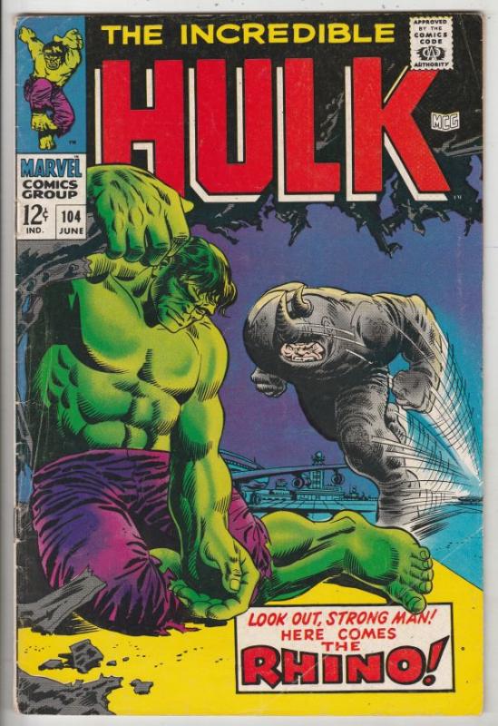 Incredible Hulk #104 (Jun-68) FN/VF Mid-High-Grade Hulk