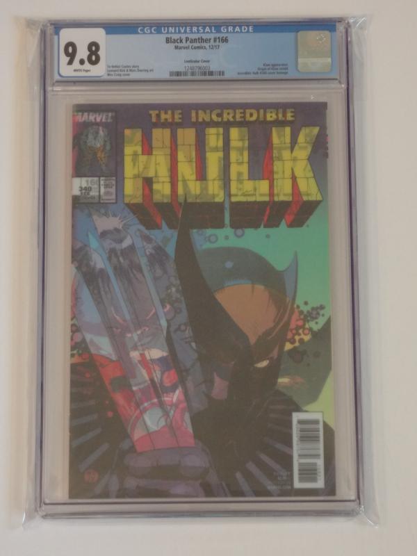 Black Panther #166 CGC 9.8; Lenticular homage to Incredible Hulk #340!!