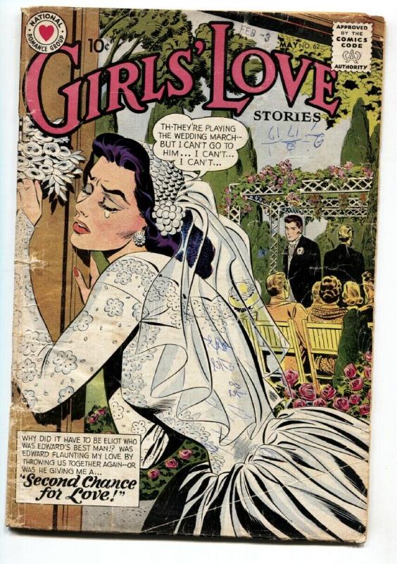 GIRLS LOVE STORIES #62 1959-ROMANCE-SCARED BRIDE COVER G/VG