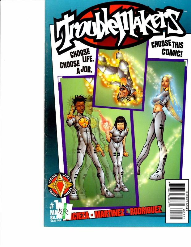 Lot Of 2 Comic Books Acclaim Troublemakers #1 and Comico ESC Escape #1  ON3