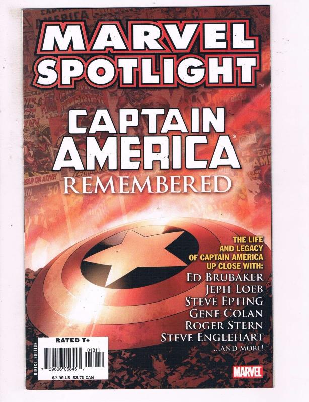 Marvel Spotlight Captain America Remembered #1 VF Marvel Comic Book DE15