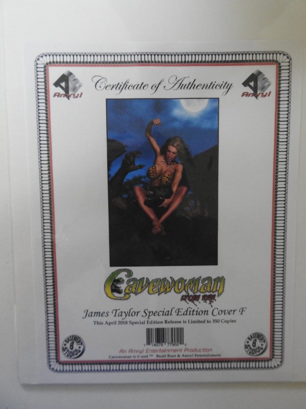 Cavewoman Lycan Run Cover F W/COA