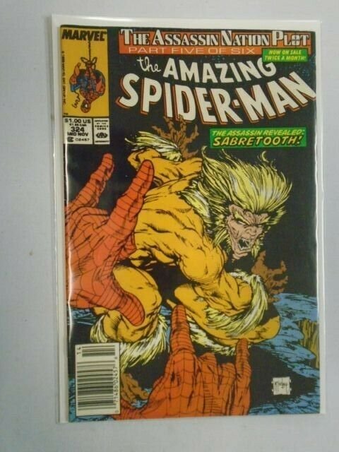 Amazing Spider-Man #324 The Assassin Nation Plot Part 5 Newsstand 5.0 (1989)