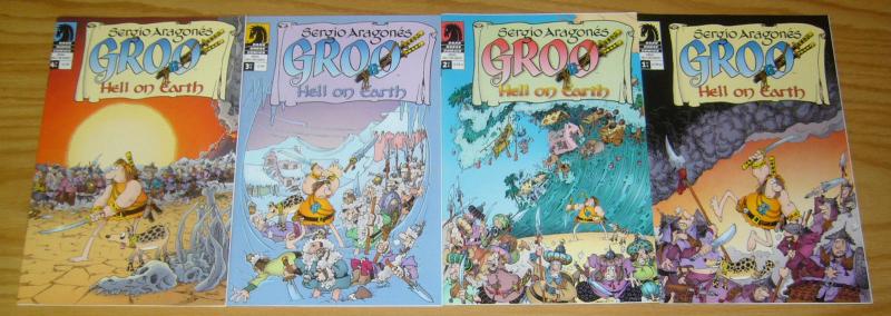 Sergio Aragones' Groo: Hell on Earth #1-4 VF/NM complete series - dark horse 2 3