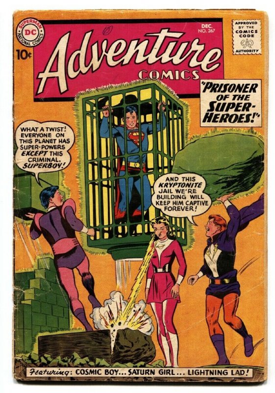 Adventure Comics 267 1959 Superboy 2nd Legion Of Super Heroes Fr G Comic Books Silver Age Dc Comics Superboy Superhero Hipcomic