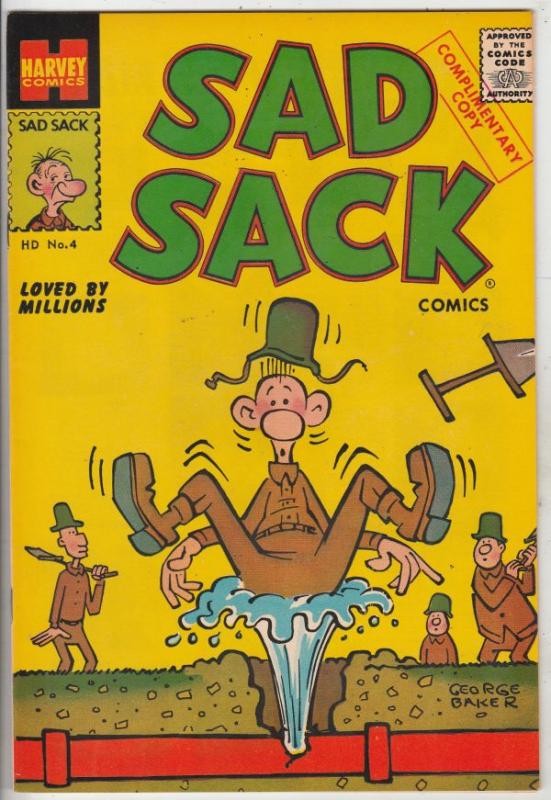 Sad Sack Complimentary Copy #4 (Mar-58) NM Super-High-Grade Sad Sack, Sarge, ...