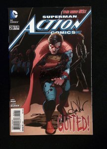 Action Comics #29 (2ND SERIES) DC Comics 2014 NM-  Signed By Aaron Kuder