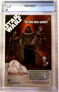 ?~DARK HORSE~STAR WARS:LEGACY #15~?~DARTH KRAYT REVELAED~NIHIL~?~CGC 9.8~?