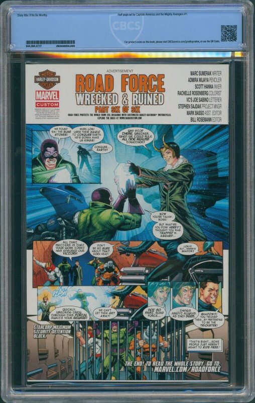 Thor #1 (2014) CBCS 9.6 Jane Foster Thor Key