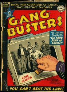 GANG BUSTERS #15-PRE CODE CRIME ART-GOLDEN AGE!!! FR/G