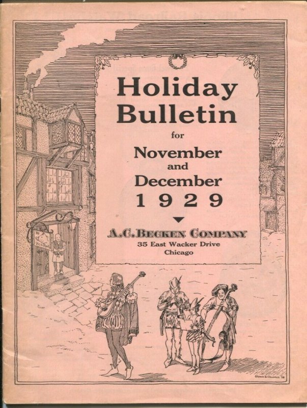 A.C. Becken Sales Catalog Holiday Bulletin 1929-high end watches-luxury items-FN