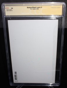 Batman Blank Comic #1 CGC (9.8) Signed & Sketched by Inhyuk Lee - 2018