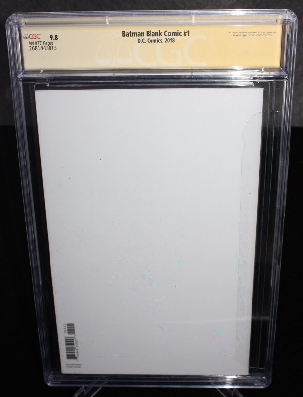 Batman Blank Comic #1 CGC (9.8) Signed & Sketched by Inhyuk Lee - 2018