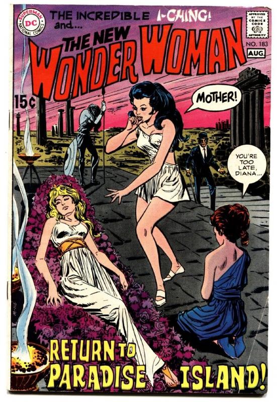 WONDER WOMAN #183 comic book 1969-DC COMICS RARE I-CHING ISSUE FN