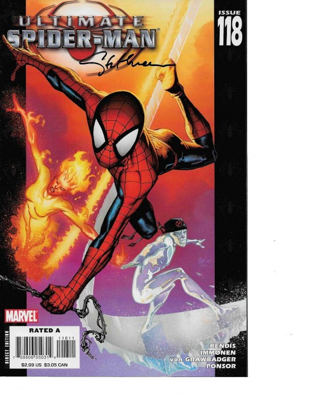 Ultimate Spider-Man #118 signed Stuart Immonen NM COA INCLUDED