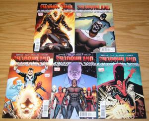 Shadowland #1-5 VF/NM complete series - daredevil - moon knight - punisher set