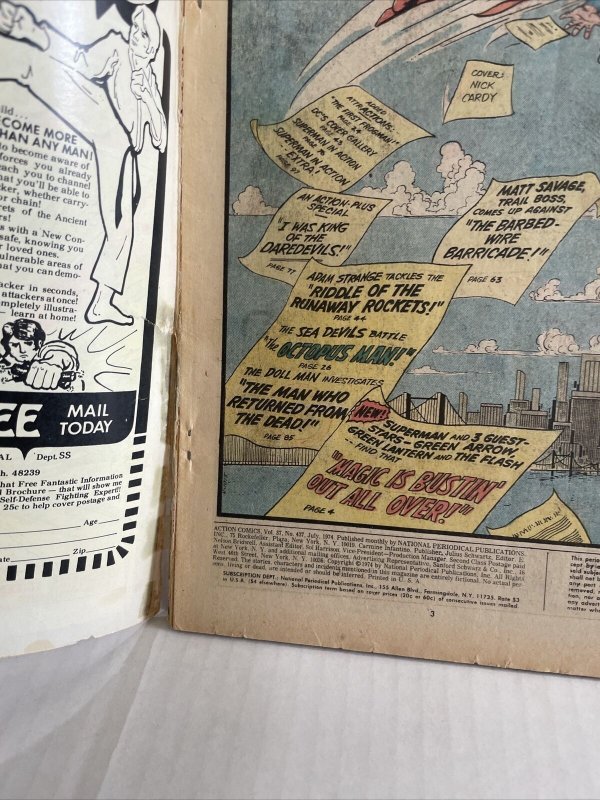 Action Comics #437  DC 100 Pages Low Grade