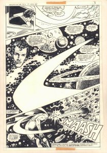 Adventure Comics #454 p.6 - Superboy Cosmic Action Splash 1977 art by Juan Ortiz