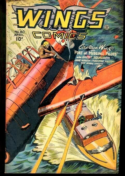 WINGS COMICS #80-SPICY BOB LUBBERS ART-1947 VG/FN