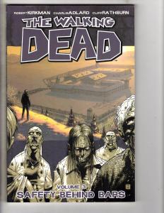 The Walking Dead Vol 3 Safety Behind Bars Image Comics Graphic Novel 1st Prt AK1