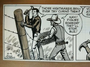 Buz Sawyer Original Comic Strip Art By John Celardo 6/4/1985 daily