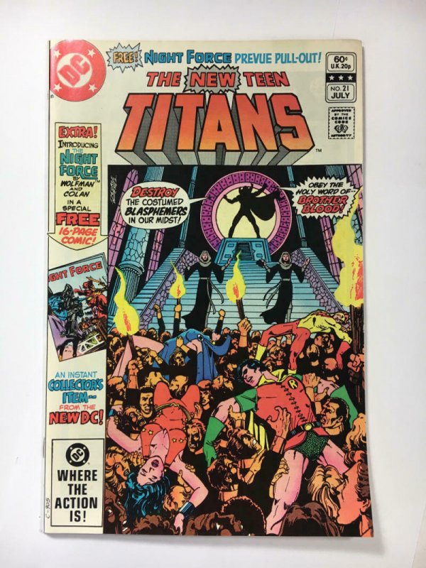 NEW TEEN TITANS #21, VF/NM, Brother Blood, Robin, DC 1980 1982  more in store