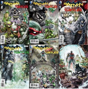 BATMAN TEENAGE MUTANT NINJA TURTLES #1 2 3 4 5 6 FIRST PRINT SET! TMNT