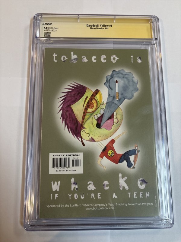 Daredevil Yellow  (2001) # 1 (CGC 9.8 SS) Signed Jeph Loeb