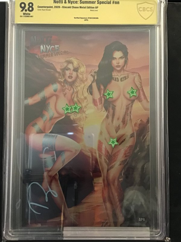 Notti & Nyce: Summer Special #nn 9.8 CBCS AP9 signed by Ryan Kincaid Metal Cvr