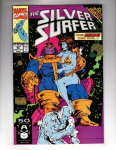 Silver Surfer #56 (1991) VF+ THANOS Appearance! / EBI#2