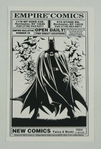 Empire Comics Bulletin #78 - 1992 - Batman surrounded by bats cover art 