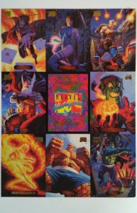 1994 Marvel Masterpieces 9 Card UNCUT PROMO Sheet Gambit Thing Hulk Psylocke