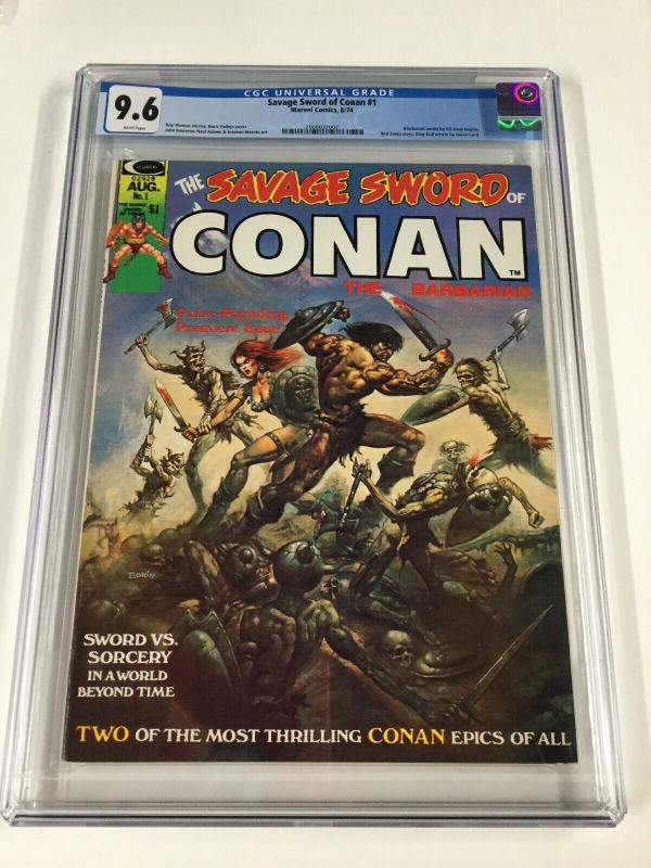 Savage Sword Of Conan Cgc 9.6 White Pages 1974 Magazine