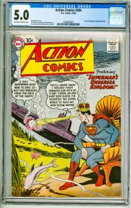 Action Comics #244 (1958) CGC 5.0! OWW Pages!