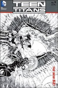 Teen Titans (2011) 9-B 1:25 Wraparound Black & White Cover VF/NM