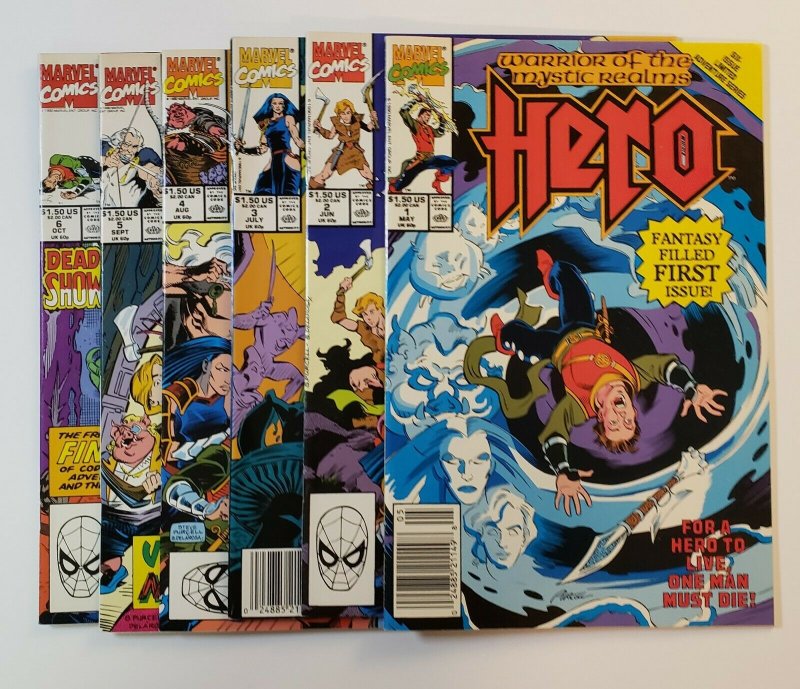 Hero: Warrior Of The Mystic Realms #1-6 Complete Set Marvel Comics 1990 VF/NM