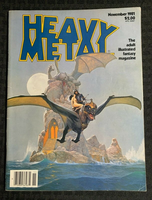 1981 Nov HEAVY METAL Fantasy Illustrated Magazine FN 6.0 Jeff Jones I'm Age